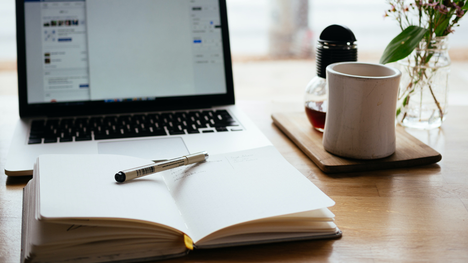 computer and book