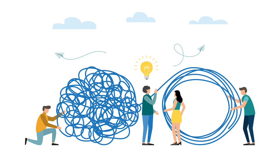 illustration with people