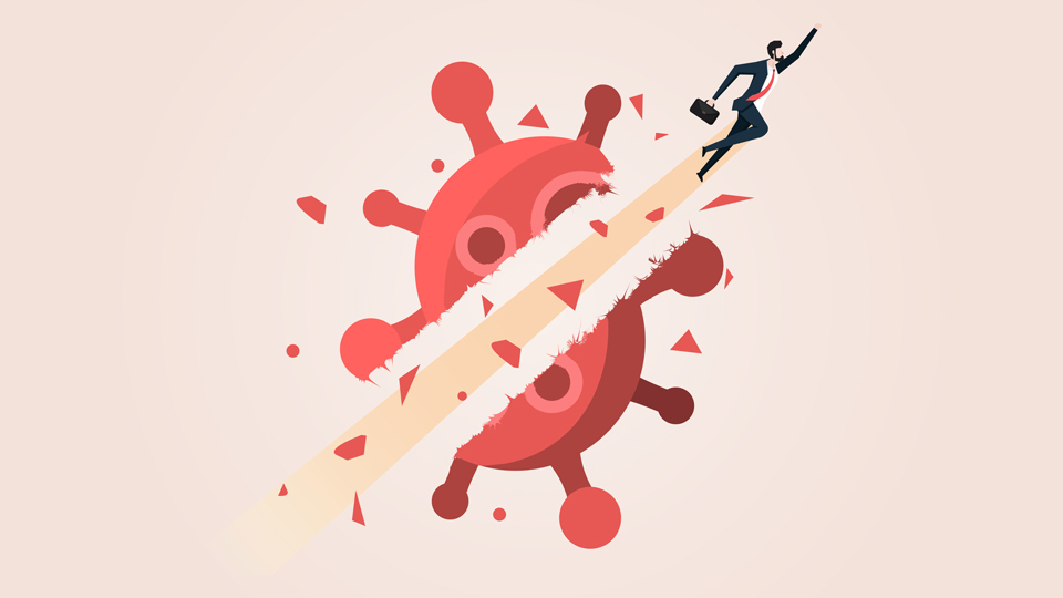 virus with man