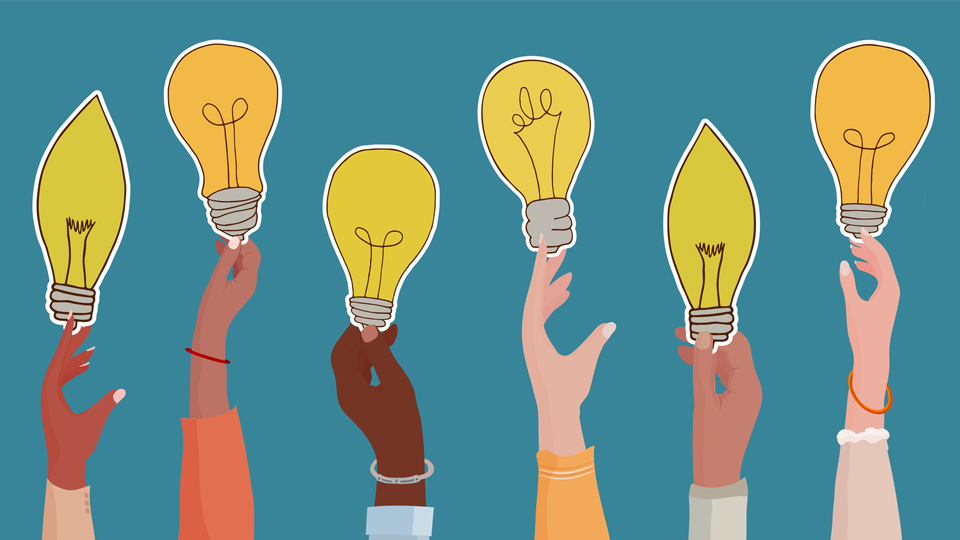 hands holding light bulbs