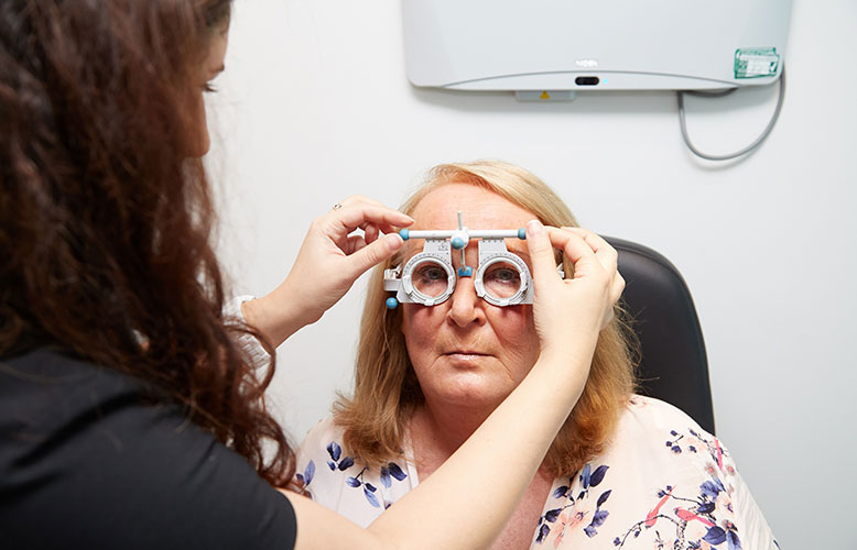 Vision Express eye test
