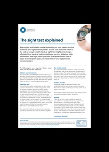 The sight test explained image